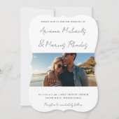 Invitation Mariage photo simple et moderne (Devant)