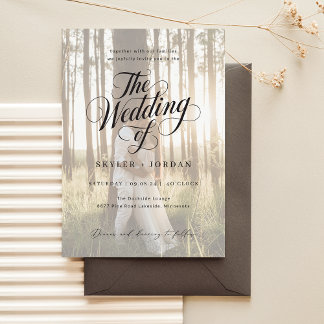Invitation Mariage photo simple et moderne
