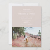 Invitation Mariage photo simple et moderne Champagne (Devant)