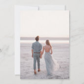 Invitation Mariage photo simple Gras Serif (Dos)