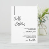 Invitation Mariage photo simple minimaliste moderne élégant (Debout devant)