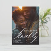 Invitation Mariage photo simple moderne  (Debout devant)