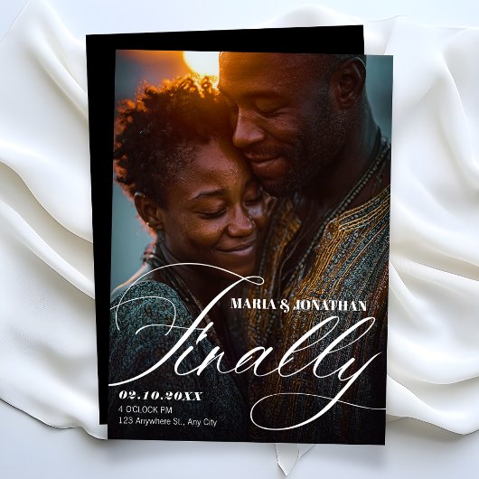Invitation Mariage photo simple moderne 