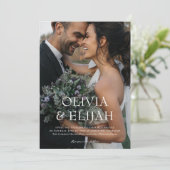 Invitation Mariage photo simple moderne (Debout devant)