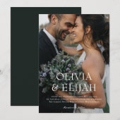 Invitation Mariage photo simple moderne (Devant / Derrière)