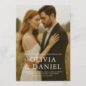 Invitation Mariage Photo Simple Moderne (Devant)