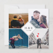 Invitation Mariage photo simple moderne (Dos)