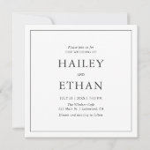 Invitation Mariage photo simple moderne (Devant)