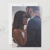 Invitation MARIAGE photo simple NOIR ET BLANC MODERNE (Dos)