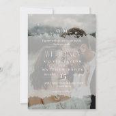 Invitation Mariage photo simple superposition (Devant)