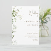 Invitation Mariage photo simple vert Couple (Debout devant)