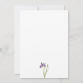 Invitation Mariage photo simple violet et or Enregistrer la d (Dos)