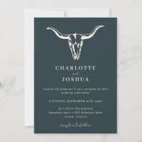 Mariage photo simple Western Bohemian Cow Skull