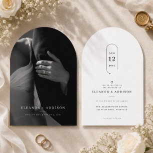 Invitation Mariage photo sous Arche de Luxe