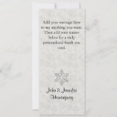 Invitation Mariage photo stylish Snowflake (Dos)