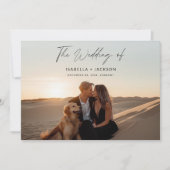 Invitation Mariage photo thématique du désert romantique (Devant)