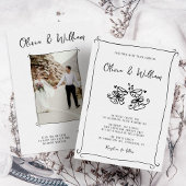 Invitation Mariage photo tout-en-un à main