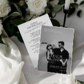 Invitation Mariage photo tout-en-un moderne noir et blanc