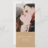 Invitation Mariage Photo Tout En Un Script Budget Rustique  (Dos)