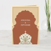 Invitation Mariage photo traditionnel indien Arch Terracotta (Devant)