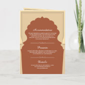 Invitation Mariage photo traditionnel indien Arch Terracotta (Dos)