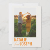 Invitation Mariage photo traditionnel moderne classique color (Dos)