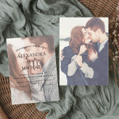 Invitation Mariage photo transparent et typographie