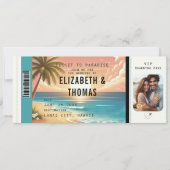 Invitation Mariage photo Tropical Beach Destination Embarquem (Devant)