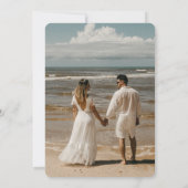 Invitation Mariage photo Tropical Beach Palm Tree Destination (Dos)
