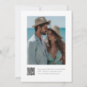 Invitation Mariage photo Tropical Floral Summer QR (Dos)