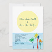Invitation Mariage photo Tropical Palm Tree (Devant)