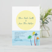 Invitation Mariage photo Tropical Palm Tree (Debout devant)