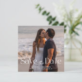 Invitation Mariage Photo Typographie Moderne (Debout devant)