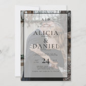 Invitation Mariage photo typographie simple moderne 2 (Devant)