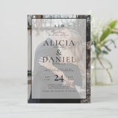 Invitation Mariage photo typographie simple moderne 2 (Debout devant)