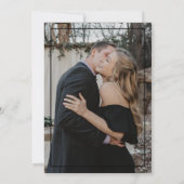 Invitation Mariage photo typographie simple moderne 2 (Dos)