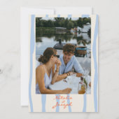 Invitation Mariage Photo Unique Dessin à la Main Couleurs Rét (Dos)