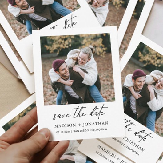 Invitation Mariage photo unique Enregistrer la date
