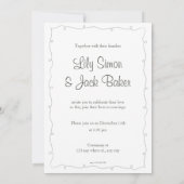 Invitation Mariage photo vert simple moderne (Dos)