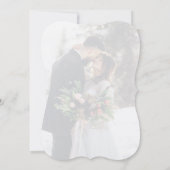 Invitation Mariage photo vintage Flourish Black Monogramme (Dos)