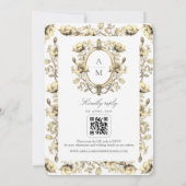 Invitation Mariage photo Vintage or (Dos)