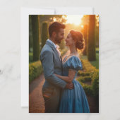 Invitation Mariage photo vintage Regency Monogram Crest (Dos)