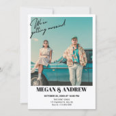 Invitation Mariage photo vintage rétro (Devant)