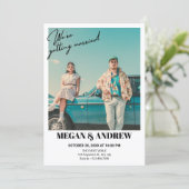 Invitation Mariage photo vintage rétro (Debout devant)