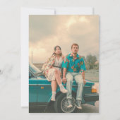 Invitation Mariage photo vintage rétro (Dos)