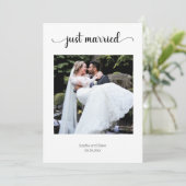 Invitation Mariage photo violet et lumière blanche (Debout devant)