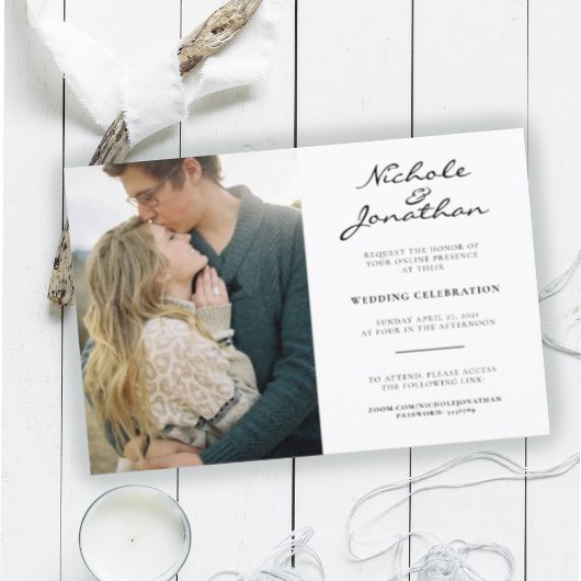 Invitation Mariage photo virtuel en ligne
