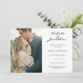 Invitation Mariage photo virtuel en ligne (Debout devant)