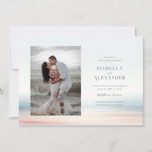 Invitation Mariage photo Wailea (Devant)