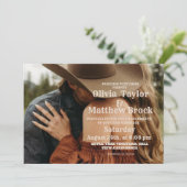 Invitation Mariage photo Western Cowboy (Debout devant)